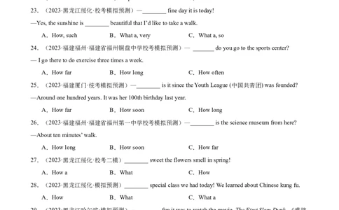 语法加强综合练04（三选项100题）-口袋书2024年中考英语一轮复习知识清单（全国通用）（原卷版）_02中考总复习（2026版更新中）_03-英语-中考总复习_2024年中考复习资料_一轮复习