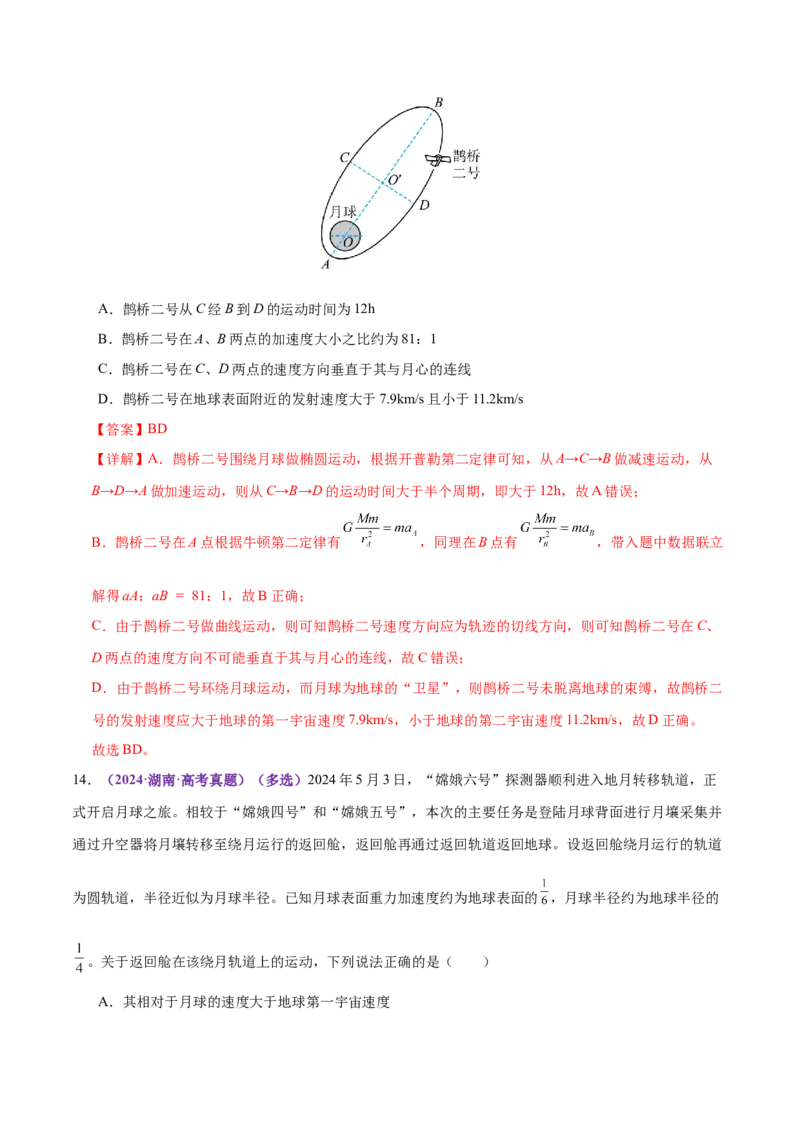 专题04万有引力定律及其应用（练习）（解析版）_03高考英语_2025年新高考资料_二轮复习_01高考语文等多个文件_上好课2025年高考物理二轮复习讲练测（新高考通用）