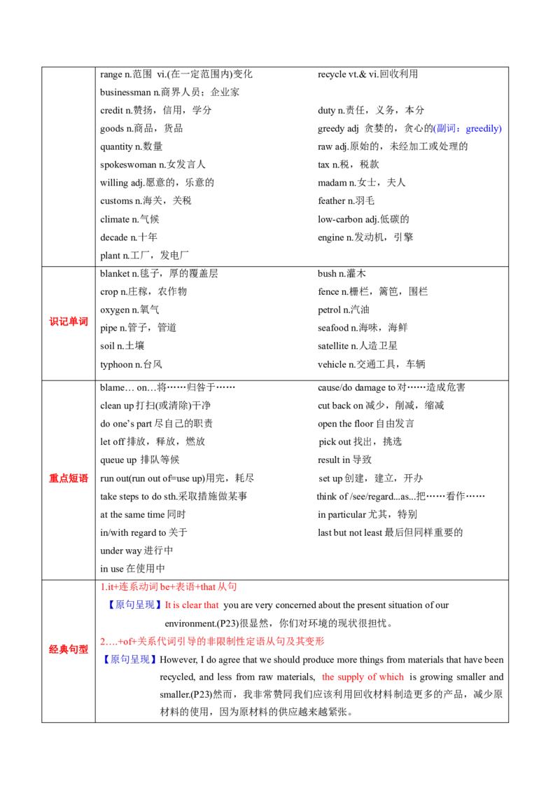 M5Unit2Theenvironment(讲)-2022年高考英语一轮复习讲练测(新高考&bull;江苏)(教案)_03高考英语_新高考复习资料_2022年新高考资料_2022年新高考英语一轮复习