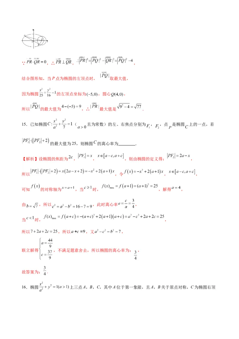 专题03椭圆中的最值问题(解析版)_02高考数学_2024年新高考资料_3.2024专项复习_2024年新高考数学之圆锥曲线专项重难点突破练（新高考专用）