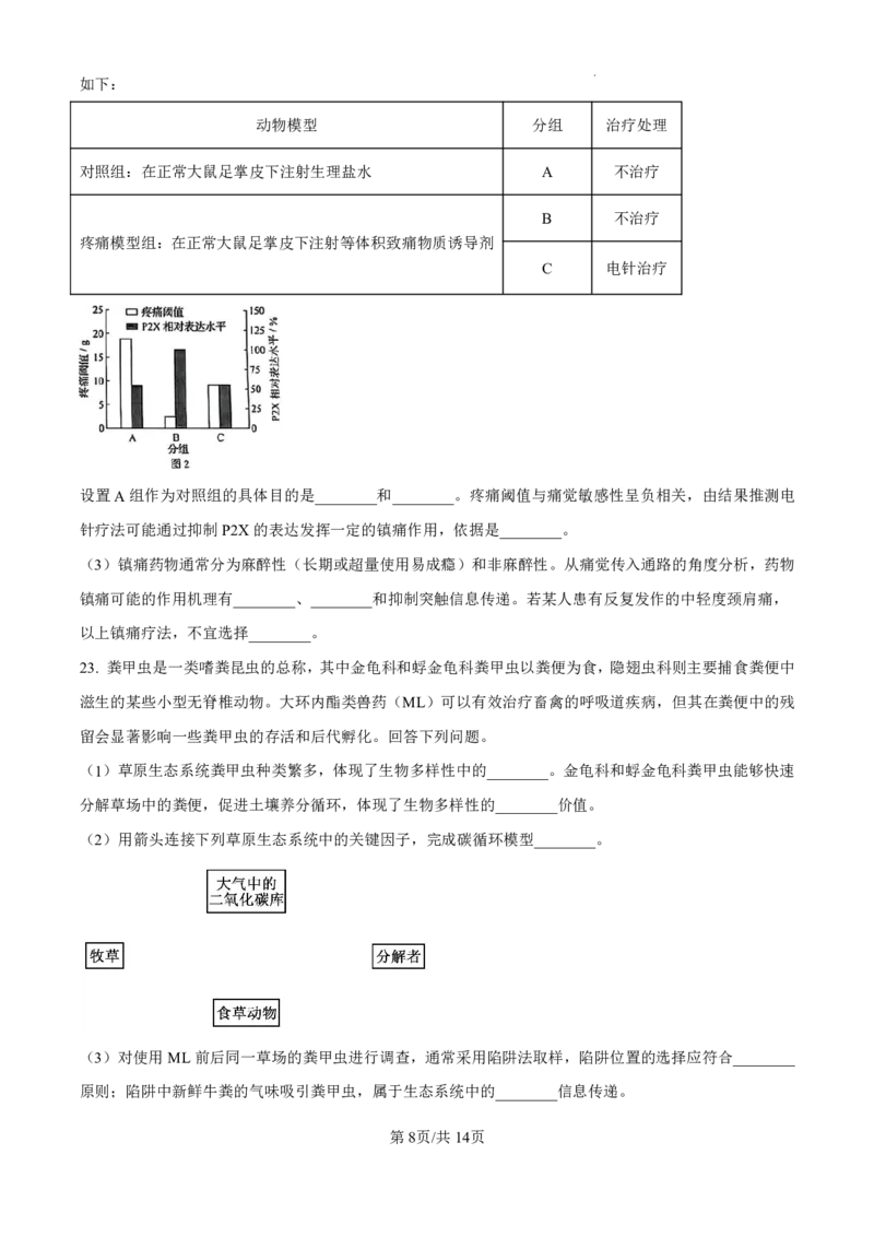 2025年黑龙江、吉林、辽宁、内蒙古高考生物真题试卷_高考历年真题_2025全国各省高考真题+答案_17、黑龙江卷（物理、历史、化学、地理、政治、生物）