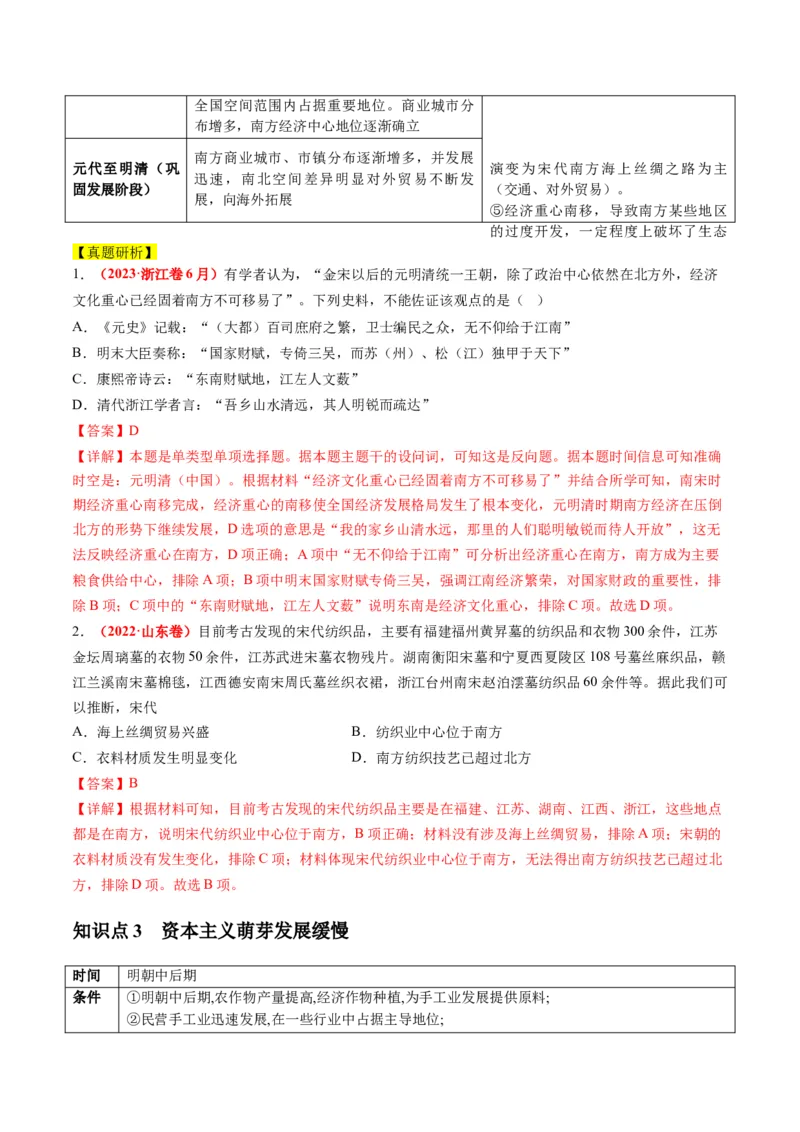 专题02古代中国的经济与社会生活（讲义）（解析版）_07高考历史_2024年新高考资料_2.2024二轮复习_2024年高考历史二轮复习讲练测（新教材新高考）