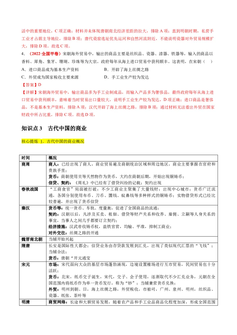专题02古代中国的经济与社会生活（讲义）（解析版）_07高考历史_2024年新高考资料_2.2024二轮复习_2024年高考历史二轮复习讲练测（新教材新高考）