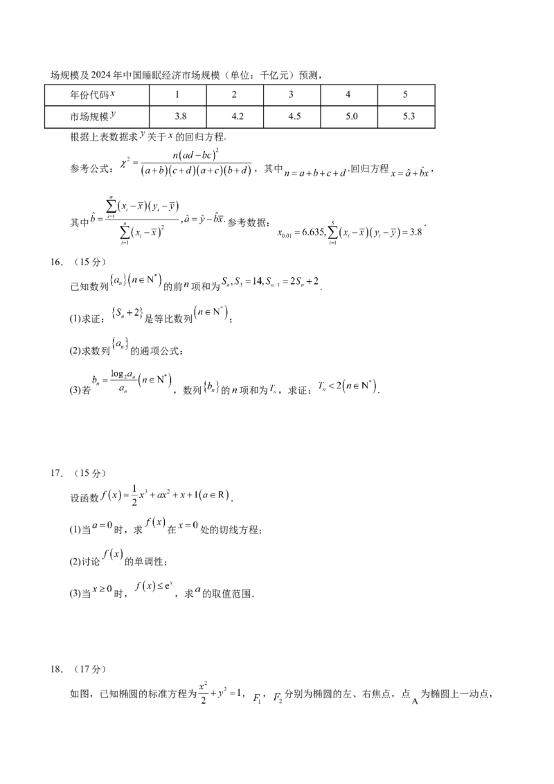 2025年高考数学二轮复习测试卷01（新高考Ⅱ卷专用）（原卷版）_02高考数学_2025年新高考资料_二轮复习_上好课2025年高考数学二轮复习讲练测（新高考通用）3379306