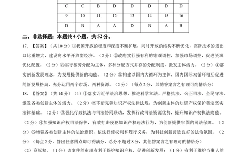 黄金卷02-赢在高考&middot;黄金8卷备战2024年高考政治模拟卷（河北专用）（参考答案）_8.2025政治总复习_2024年新高考资料_4.2024高考模拟预测试卷