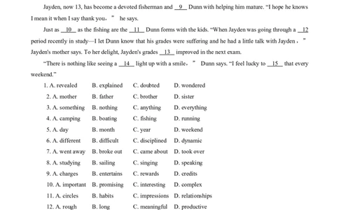 专题-S310题型易-高考英语(完形填空)强化训练2025年高考部分考区题型专练（全国通用）_03高考英语_2025年新高考资料_二轮复习_2025年高考英语题型专练