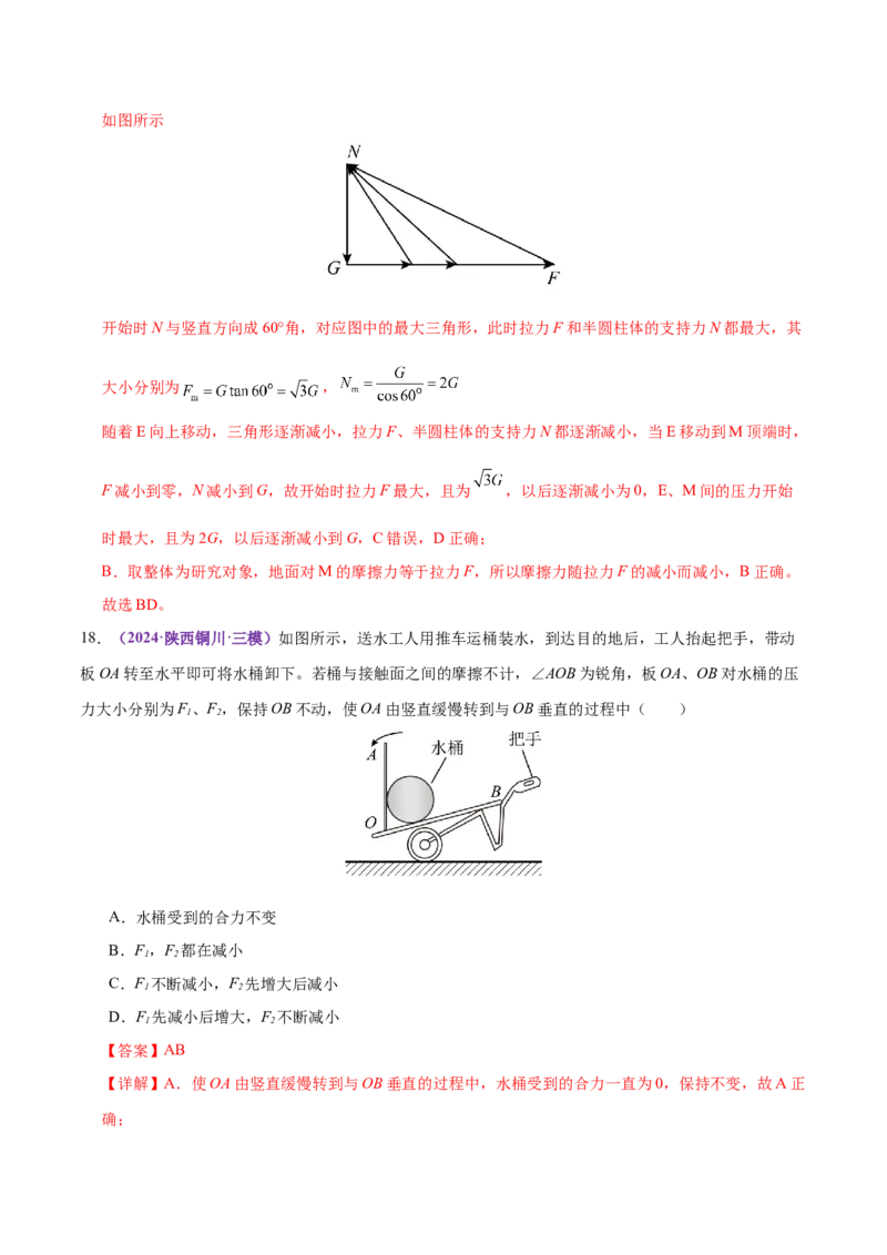 专题01力与物体的平衡（练习）（解析版）_03高考英语_2025年新高考资料_二轮复习_01高考语文等多个文件_上好课2025年高考物理二轮复习讲练测（新高考通用）