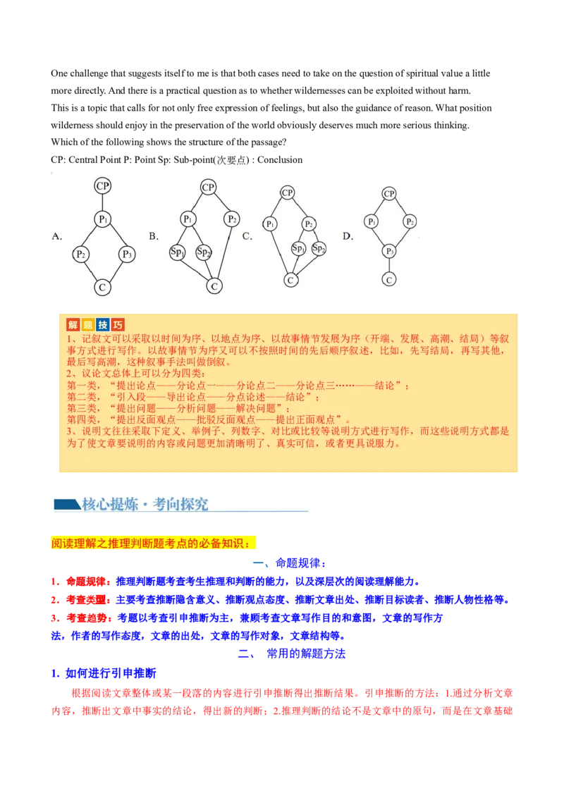 专题03阅读理解之推理判断题（讲义）（原卷版）_03高考英语_新高考复习资料_2024年新高考资料_二轮复习资料_2024年高考英语二轮复习讲练测（新教材新高考）_第二部分阅读