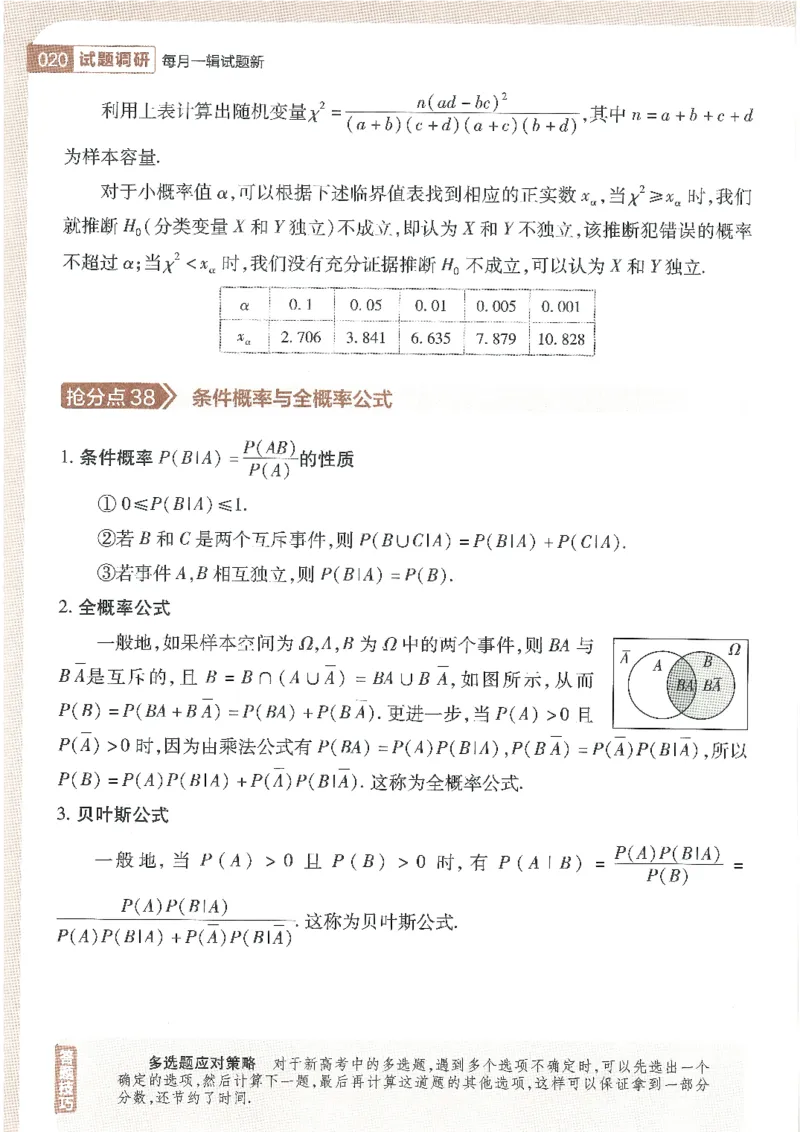 试题调研第十辑新高考数学_2023高考押题卷_试题调研8910期考前推荐看的三期_试题调研第十期考前抢分必备_试题调研第十辑