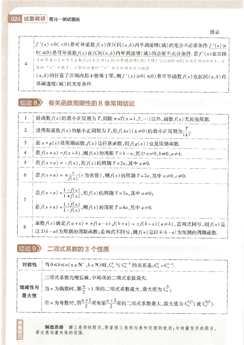 试题调研第十辑新高考数学_2023高考押题卷_试题调研8910期考前推荐看的三期_试题调研第十期考前抢分必备_试题调研第十辑