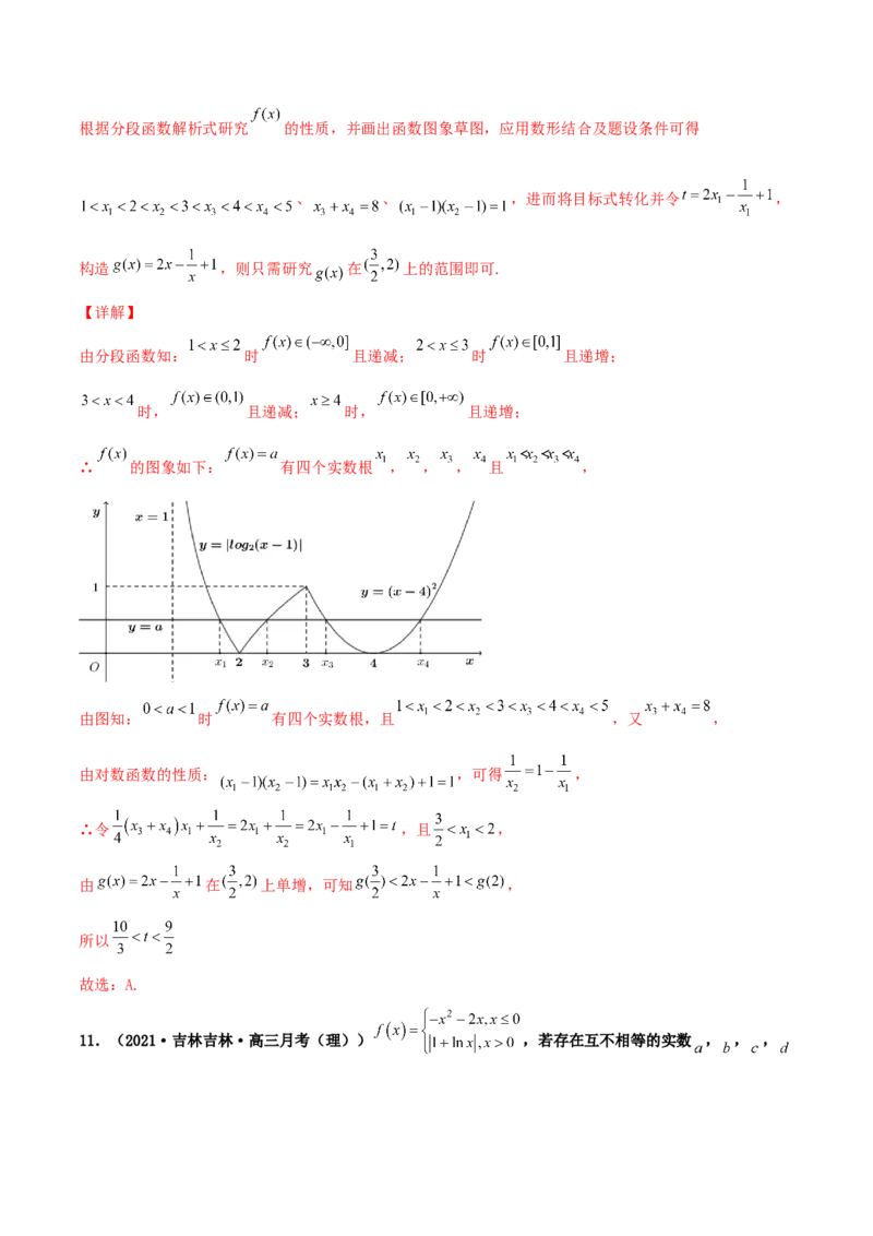 专题04函数的性质综合应用必刷100题(解析版)_02高考数学_新高考复习资料_2022年新高考资料_千题百练2022高考数学