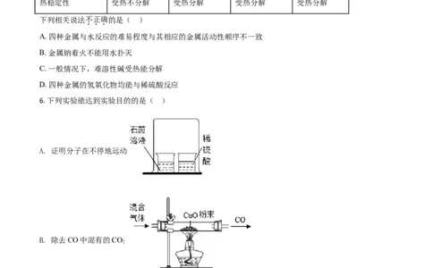 2019年陕西省中考化学真题（副卷）（空白卷）_陕西_5.陕西中考化学（2008-2025）