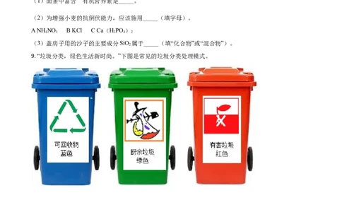 2019年陕西省中考化学真题（副卷）（空白卷）_陕西_5.陕西中考化学（2008-2025）