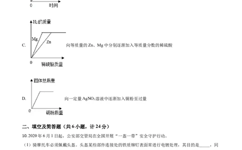2020年陕西省中考化学真题（副卷）（空白卷）_陕西_5.陕西中考化学（2008-2025）