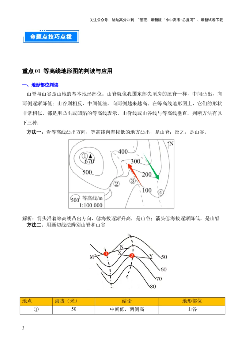 重难点03地图（3大重难+命题预测+新考法）-2025中考地理热点&middot;重点&middot;难点专练（全国通用）（解析版）_02中考总复习（2026版更新中）_09-地理-中考总复习_2025中考地理复习资料_重点专练