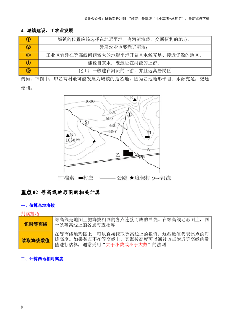 重难点03地图（3大重难+命题预测+新考法）-2025中考地理热点&middot;重点&middot;难点专练（全国通用）（解析版）_02中考总复习（2026版更新中）_09-地理-中考总复习_2025中考地理复习资料_重点专练