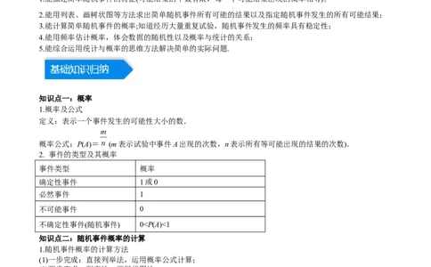 第二十五章概率初步（知识归纳+题型突破）（五大题型，96题）（教师版）-（人教版）_初中数学_九年级数学上册（人教版）_知识点汇总-U105_2024版