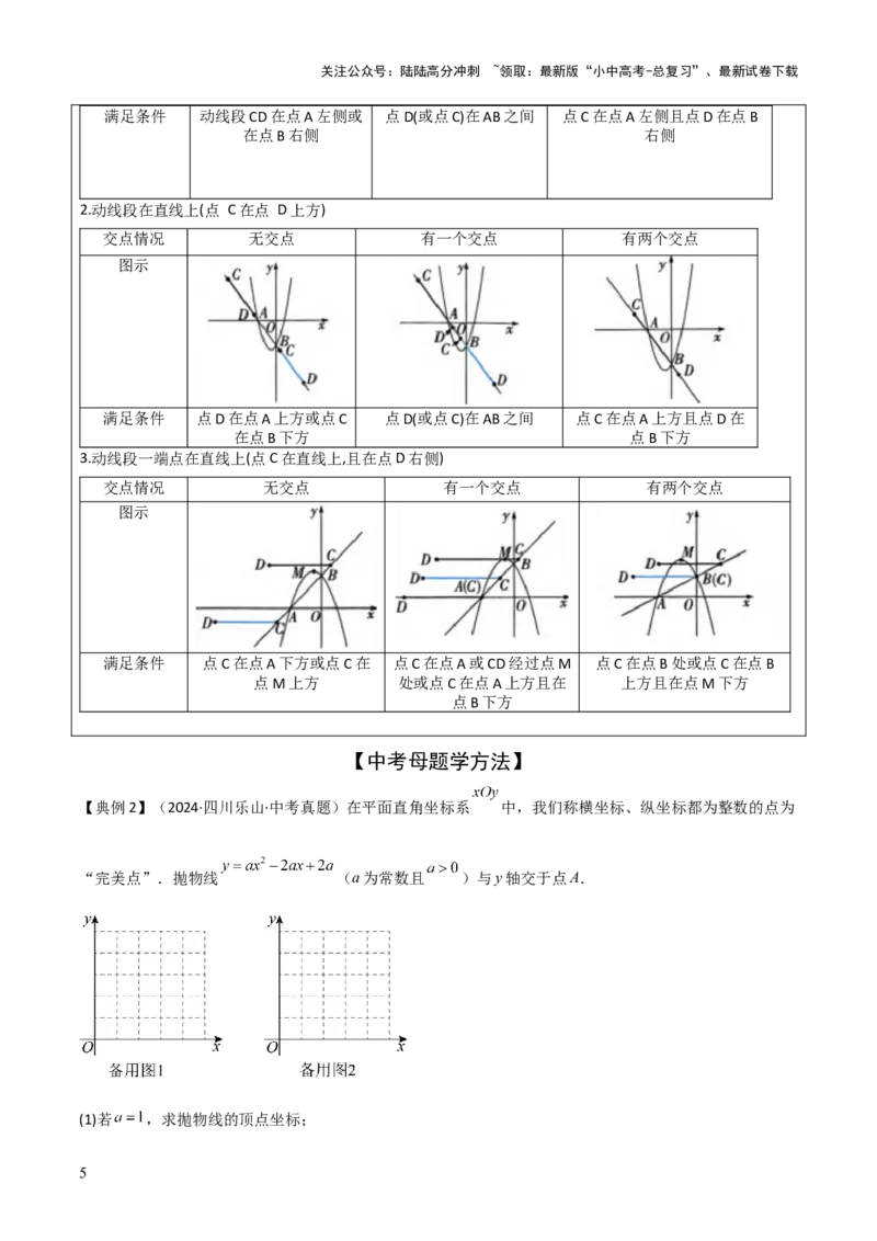 难点与新考法07二次函数与线段、面积、角度问题（5大热考题型）原卷版_02中考总复习（2026版更新中）_02-数学-中考总复习_2025中考复习资料_2025年中考数学一轮知识梳理