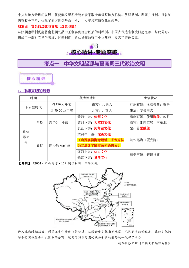 专题01经国序民&mdash;中国古代国家制度体系的建立（讲义）（解析版）_07高考历史_2025年新高考资料_二轮复习_上好课2025年高考历史二轮复习讲练测（新高考通用）3379861