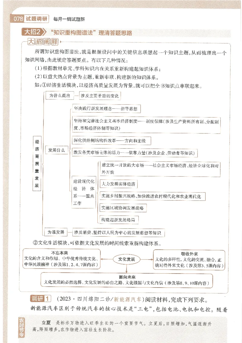 试题调研第十辑文综_2023高考押题卷_试题调研8910期考前推荐看的三期_试题调研第十期考前抢分必备_试题调研第十辑