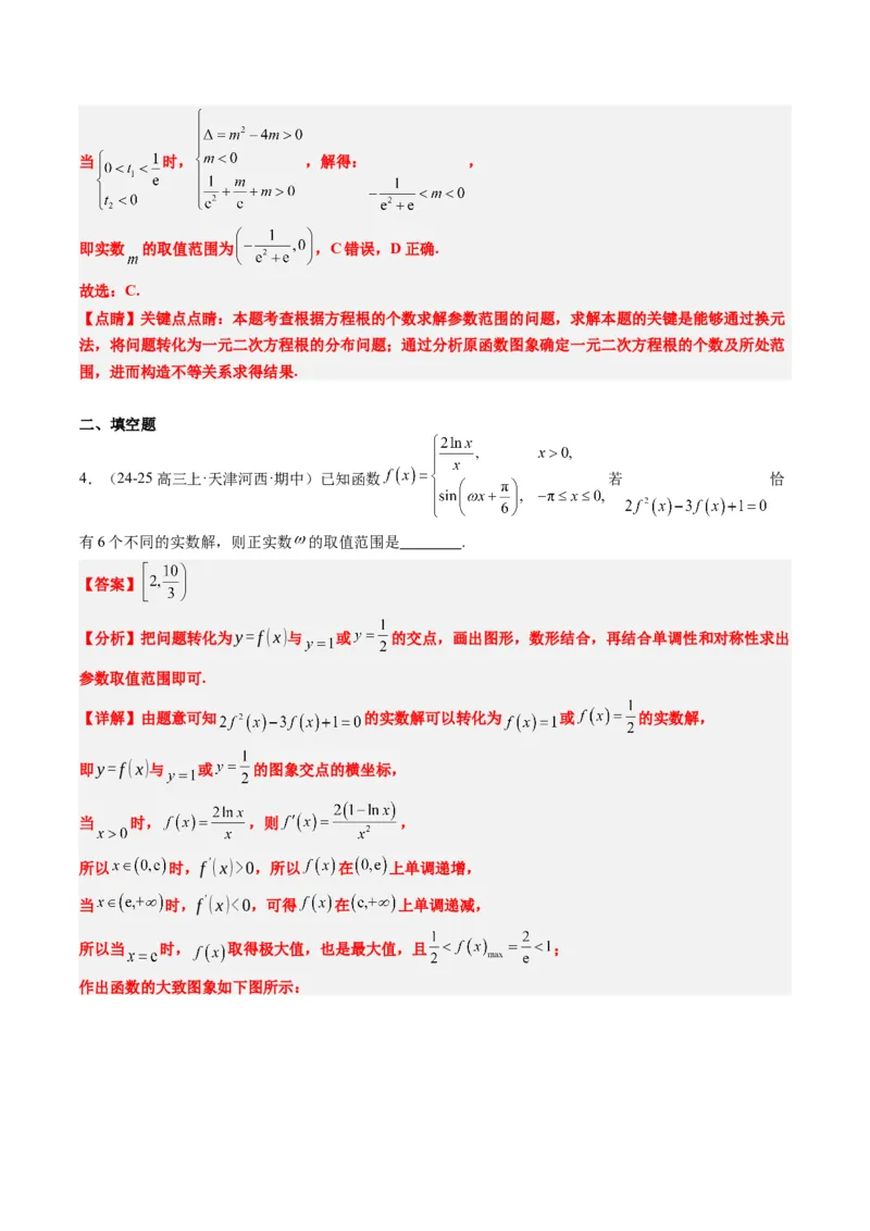 专题02复合函数以及嵌套函数的零点问题（4大题型）-2025年高考数学二轮热点题型归纳与变式演练（新高考通用）（解析版）_02高考数学_2025年新高考资料_二轮复习_一、题型突破