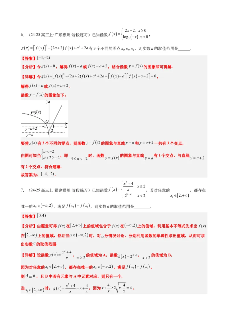 专题02复合函数以及嵌套函数的零点问题（4大题型）-2025年高考数学二轮热点题型归纳与变式演练（新高考通用）（解析版）_02高考数学_2025年新高考资料_二轮复习_一、题型突破