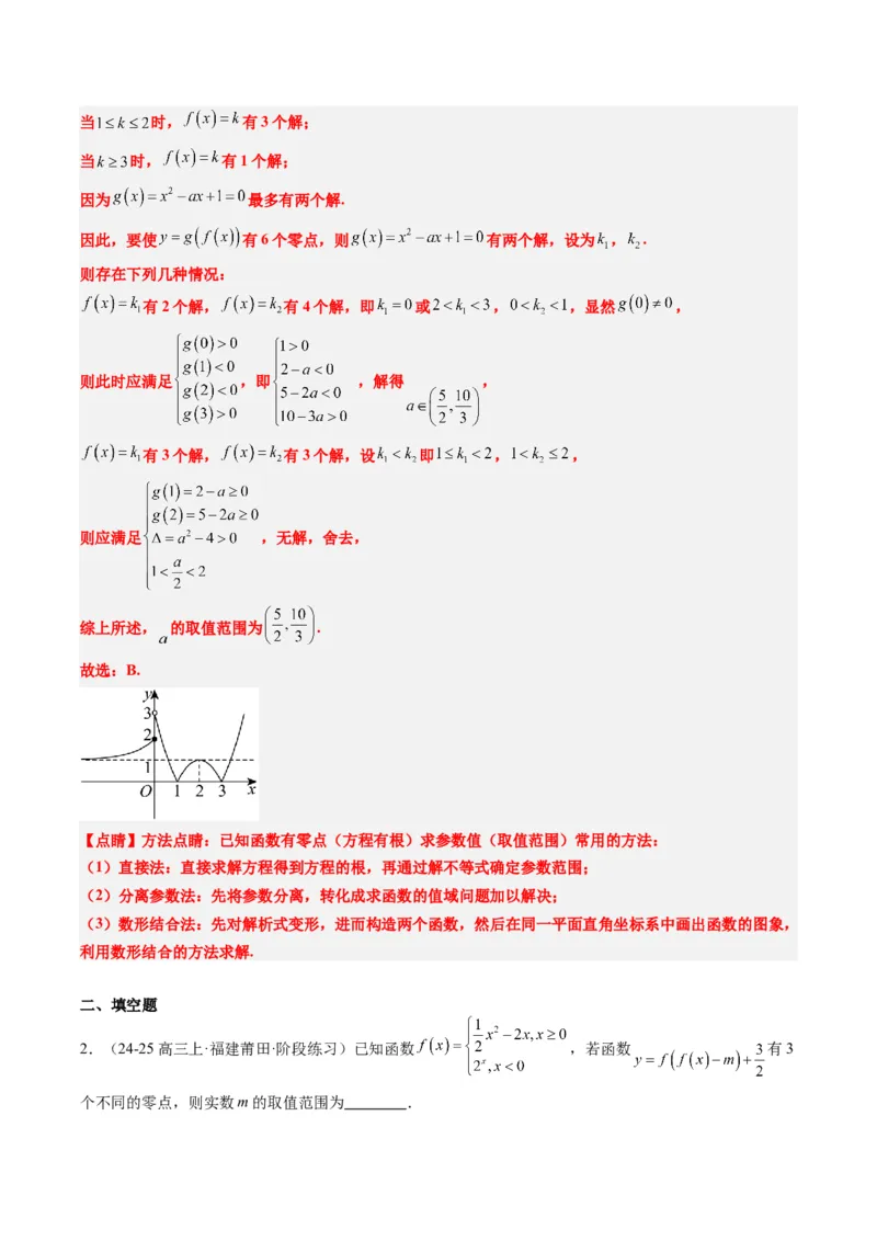 专题02复合函数以及嵌套函数的零点问题（4大题型）-2025年高考数学二轮热点题型归纳与变式演练（新高考通用）（解析版）_02高考数学_2025年新高考资料_二轮复习_一、题型突破