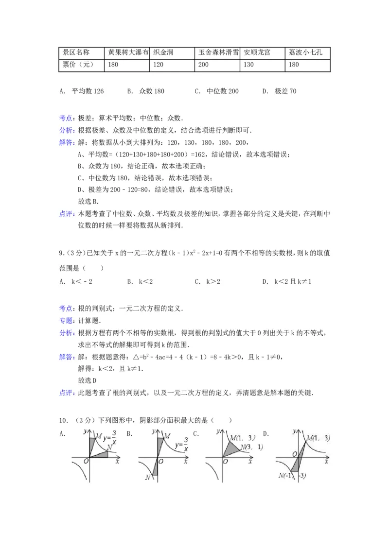 2013年贵州省六盘水市中考数学试题及答案_贵州中考_2.贵州中考数学（2008-2025）_六盘水数学11-24