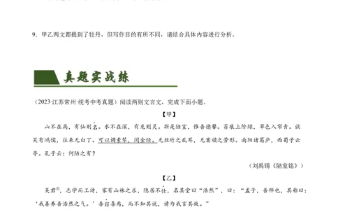 第16讲七下课标文言文复习（练习）-2024年中考语文一轮复习讲练测（全国通用）（原卷版）_02中考总复习（2026版更新中）_01-语文-中考总复习_2024年中考资料_一轮复习