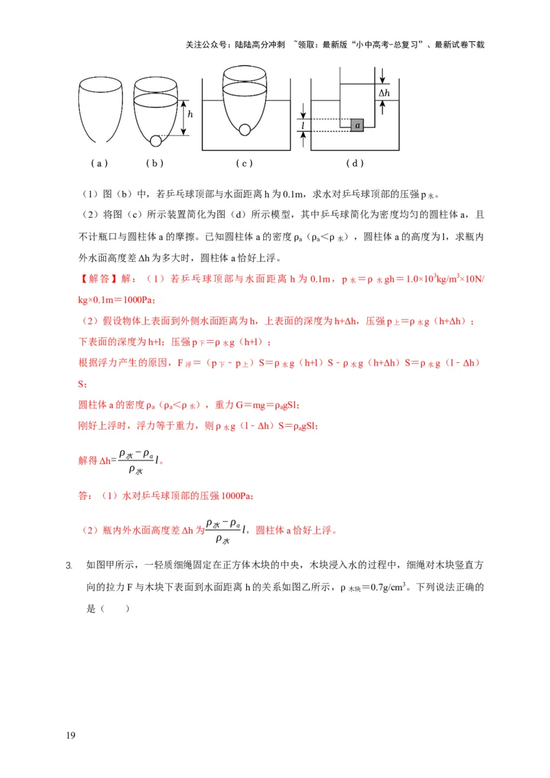 易错点09会分析物体在水中的浮沉问题（5陷阱点7题型）（解析版）_02中考总复习（2026版更新中）_04-物理-中考总复习_2025年中考复习资料_2025年中考物理考试易错题（全国通用）