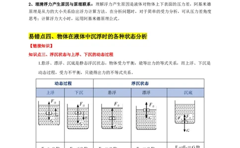 易错点09会分析物体在水中的浮沉问题（5陷阱点7题型）（解析版）_02中考总复习（2026版更新中）_04-物理-中考总复习_2025年中考复习资料_2025年中考物理考试易错题（全国通用）