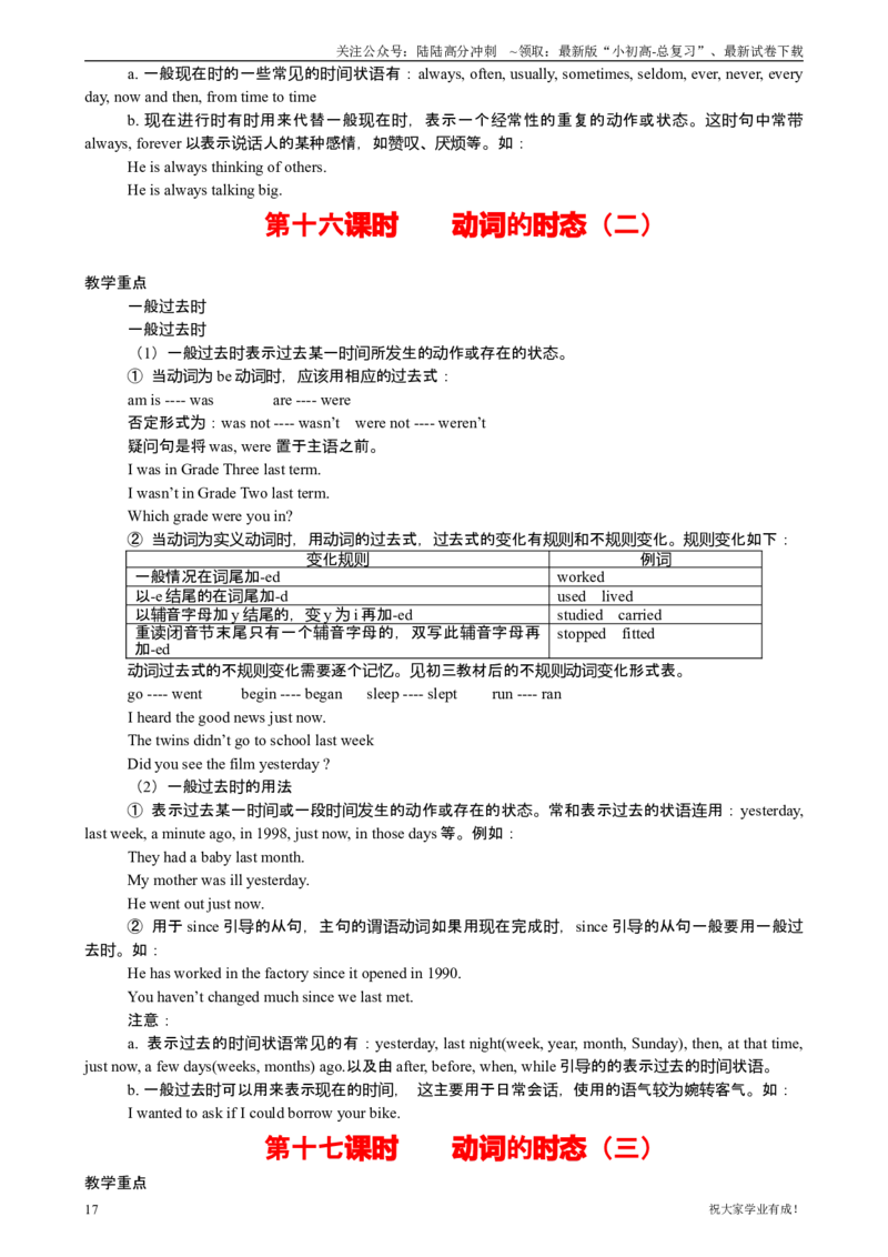 03初中英语知识点归纳汇总_贵州中考_六盘水_03六盘水中考英语2015-2025
