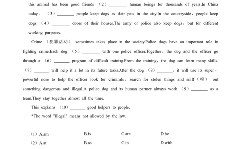 2024年陕西省中考英语真题（空白卷）_陕西_3.陕西中考英语（2008-2025）