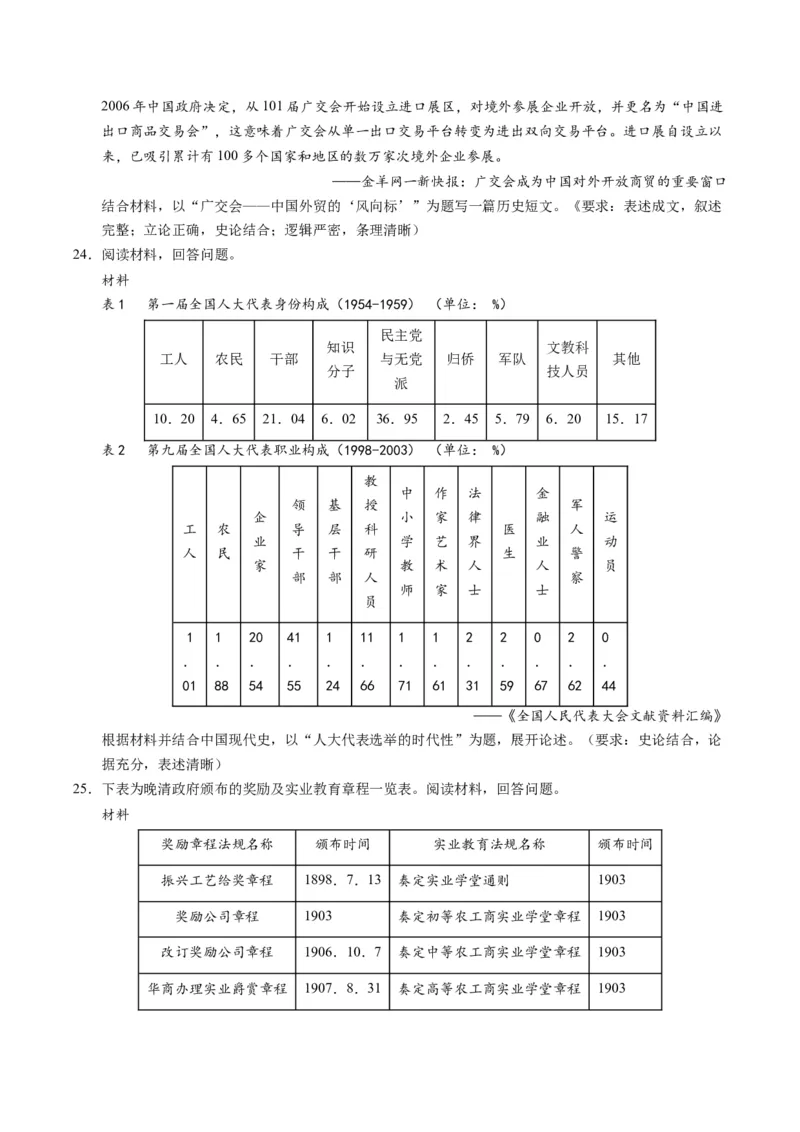 专题03题型必刷&middot;开放型试题必刷30题（原卷版）_07高考历史_2025年新高考资料_二轮复习_01高考语文等多个文件_2025年高考历史二轮热点题型归纳与变式演练（新高考通用）