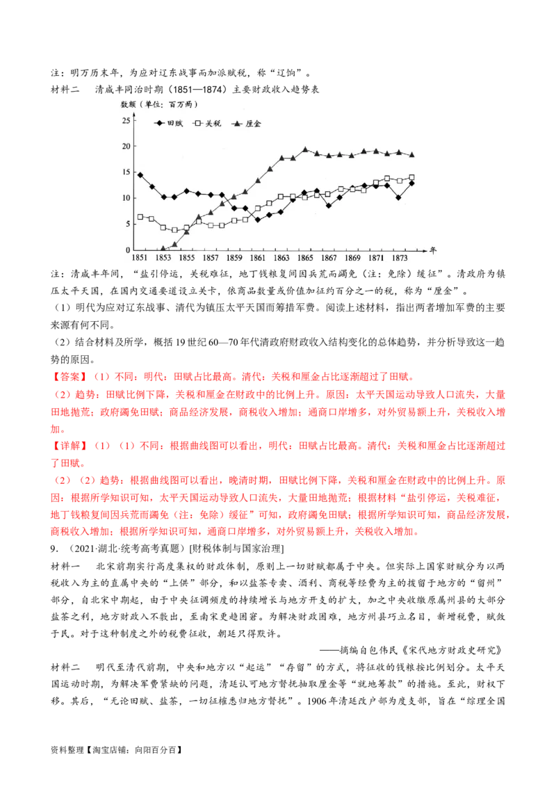 专题01古代中国的政治制度与国家治理（练习）（解析版）_07高考历史_新高考复习资料_2024年新高考复习资料_二轮复习资料_2024年高考历史二轮复习讲练测（新教材新高考）_配套练习