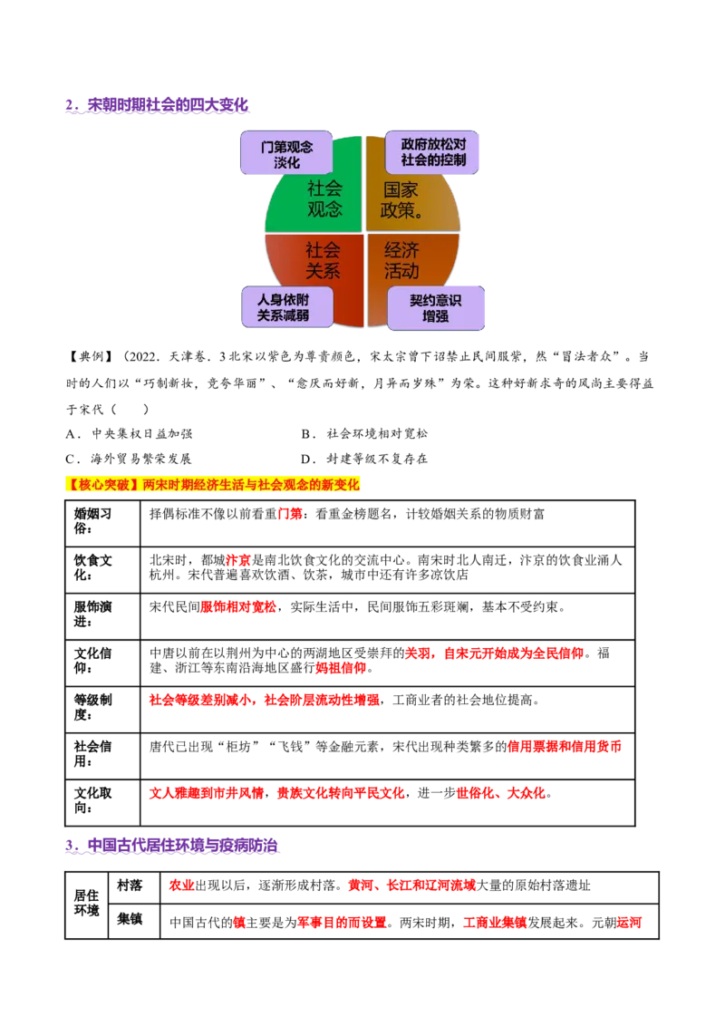 专题03济国生民&mdash;&mdash;中国古代的经济与社会生活（讲义）（原卷版）_07高考历史_2025年新高考资料_二轮复习_上好课2025年高考历史二轮复习讲练测（新高考通用）3379861