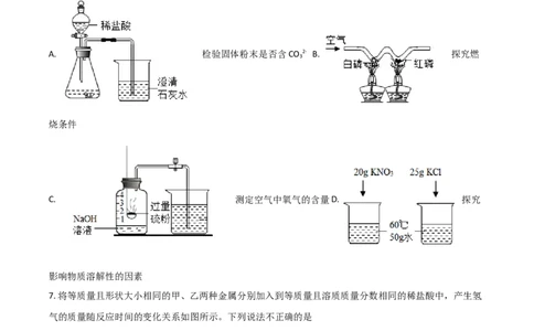 2018年陕西省中考化学真题（副卷）（空白卷）_陕西_5.陕西中考化学（2008-2025）