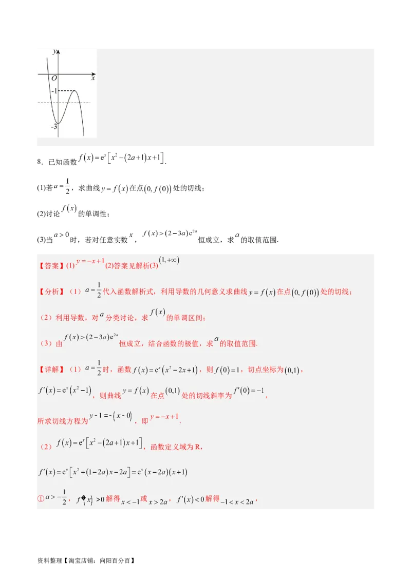 专题04导数及其应用（4大易错点分析+解题模板+举一反三+易错题通关）-备战2024年高考数学考试易错题（新高考专用）（解析版）_02高考数学_新高考复习资料_2024年新高考资料_答案解析版