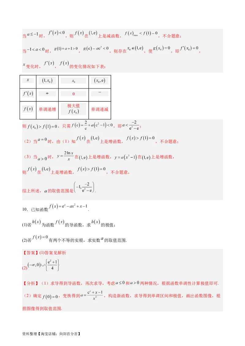 专题04导数及其应用（4大易错点分析+解题模板+举一反三+易错题通关）-备战2024年高考数学考试易错题（新高考专用）（解析版）_02高考数学_新高考复习资料_2024年新高考资料_答案解析版