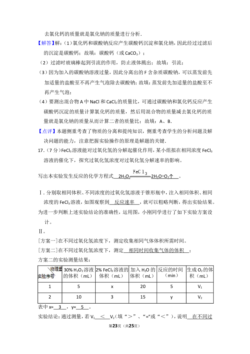 2015年贵州省遵义市中考化学试卷（含解析版）_贵州中考_5.贵州中考化学（2008-2025）_遵义化学12-24