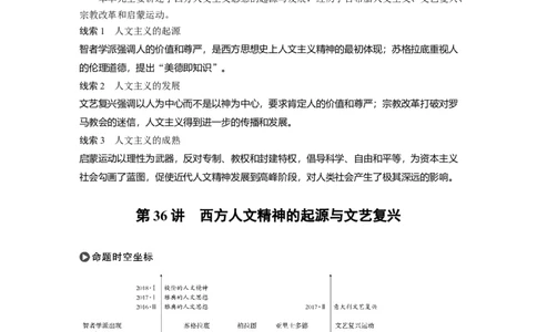 58必修3第十三单元西方人文精神的起源及其发展第36讲　西方人文精神的起源与文艺复兴_07高考历史_通用版（老高考）复习资料_2023年复习资料_一轮+二轮_历史高三一轮复习系列_895