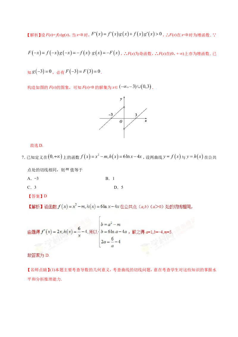 专题03导数及其应用-备战2019年高考数学（理）之纠错笔记系列（解析版）_02高考数学_新高考复习资料_2022年新高考资料_2022年一轮复习各版本_1.新高考2022年高考数学一轮复习