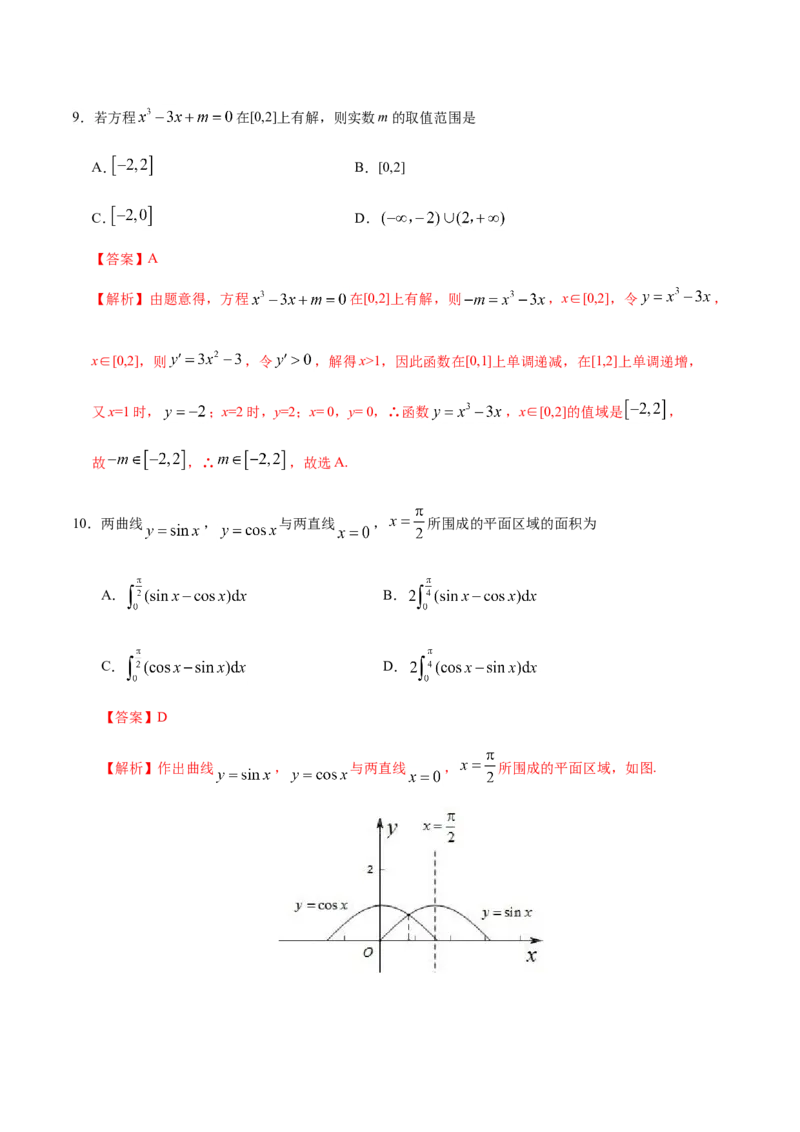 专题03导数及其应用-备战2019年高考数学（理）之纠错笔记系列（解析版）_02高考数学_新高考复习资料_2022年新高考资料_2022年一轮复习各版本_1.新高考2022年高考数学一轮复习
