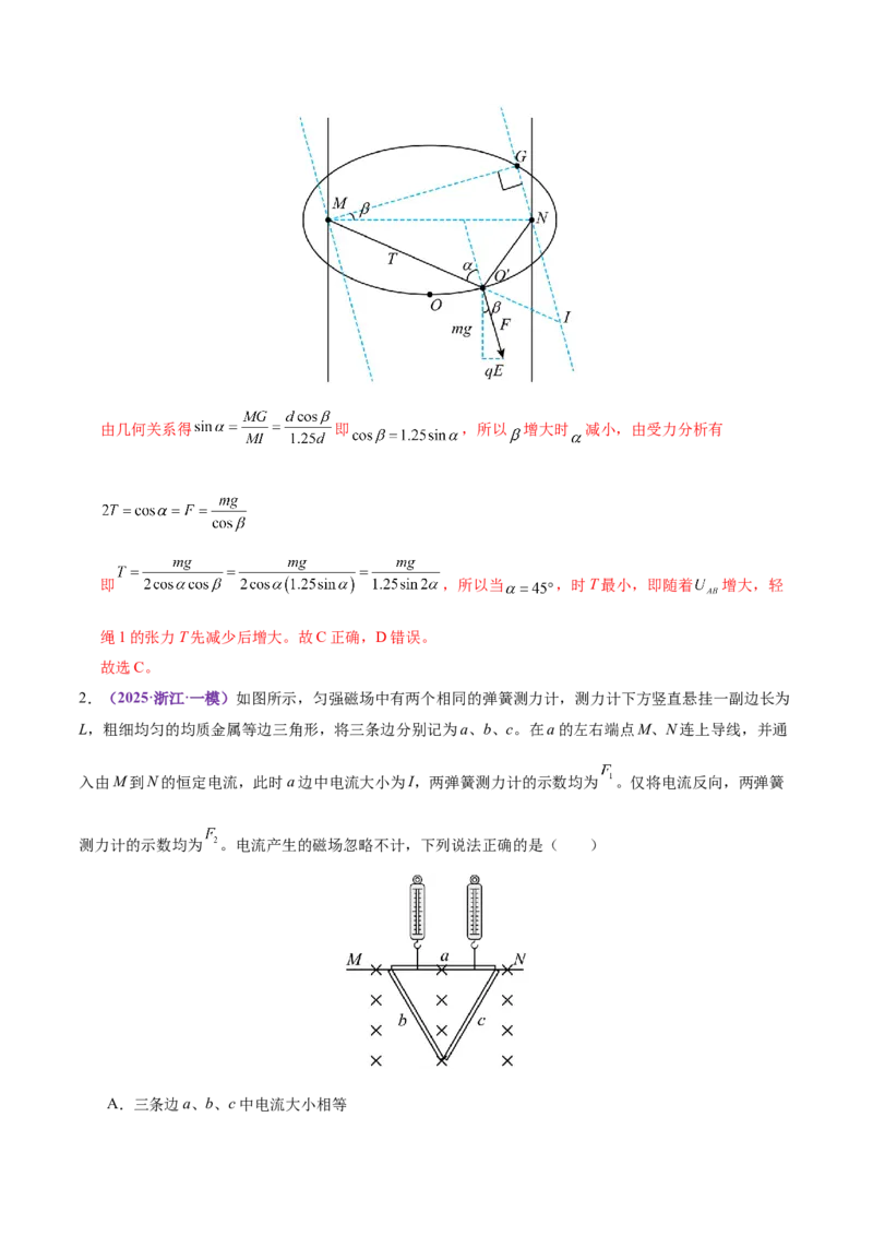 专题01力与物体的平衡（讲义）（解析版）_03高考英语_2025年新高考资料_二轮复习_01高考语文等多个文件_上好课2025年高考物理二轮复习讲练测（新高考通用）