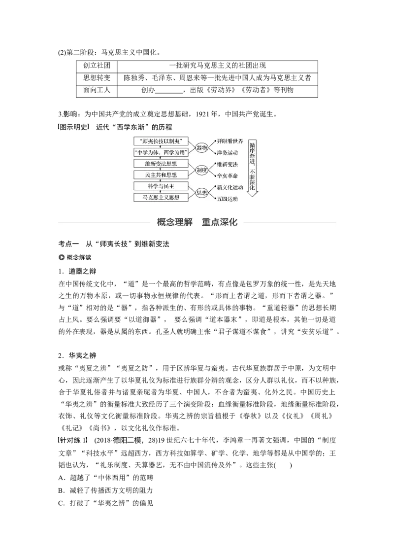 61必修3第十四单元近代以来中国先进思想与理论成果第38讲　近代中国的思想解放潮流_07高考历史_通用版（老高考）复习资料_2023年复习资料_一轮+二轮_历史高三一轮复习系列