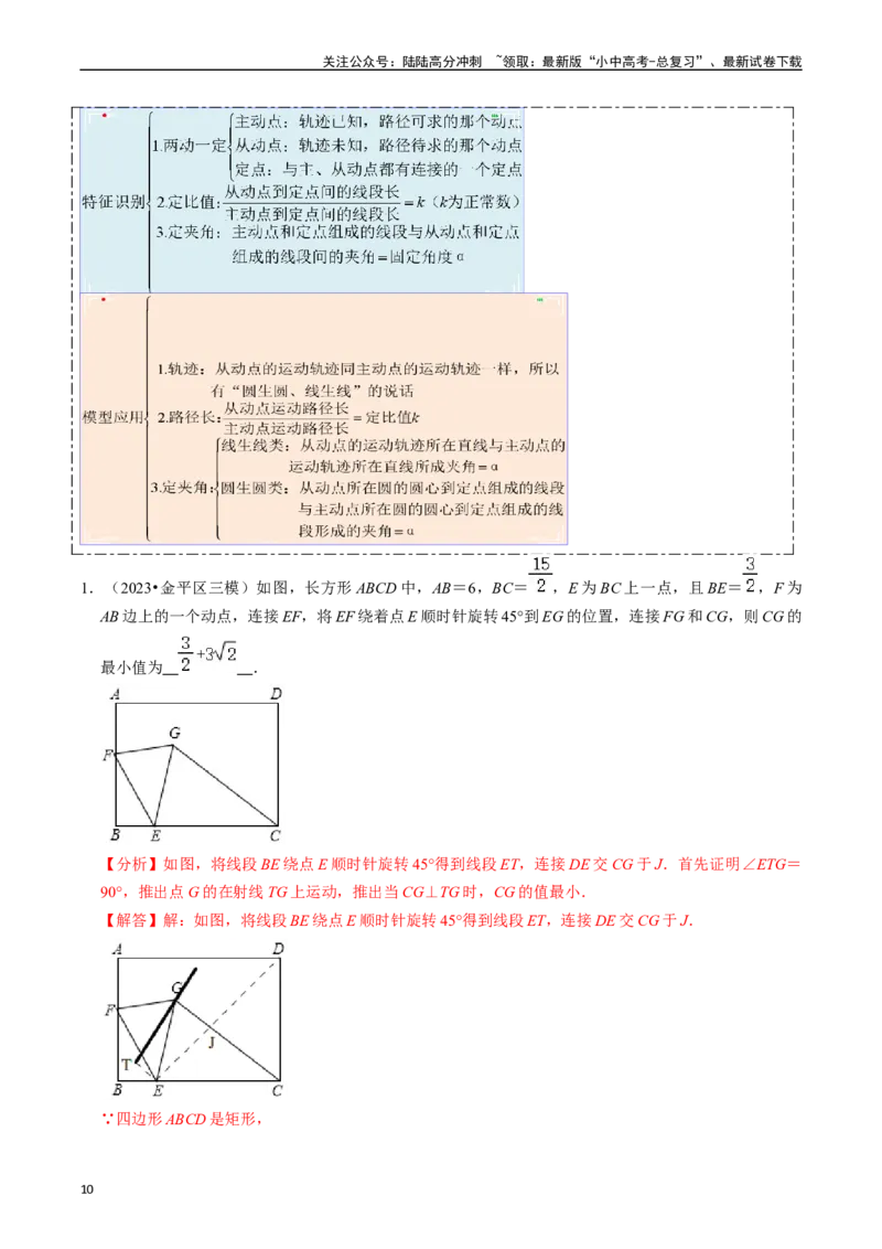 重难点06几何最值问题（5大题型+满分技巧+限时分层检测）（解析版）_02中考总复习（2026版更新中）_02-数学-中考总复习_2024年中考复习资料_二轮复习资料_重难点