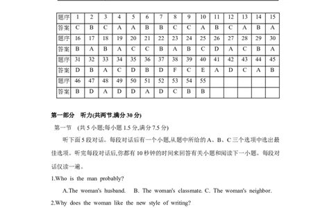 一轮单元素养练第八套必修第三册Units3~5_03高考英语_2025年新高考资料_一轮复习_2025年高考英语人教版一轮复习单元练(含解析，含听力原文及音频)