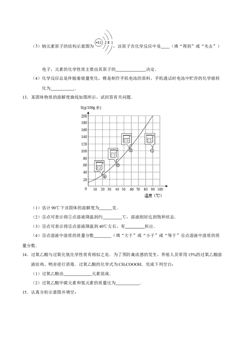 2015年贵州省六盘水市中考化学真题（空白卷）_贵州中考_六盘水_5.六盘水中考化学（2015-2025）缺18