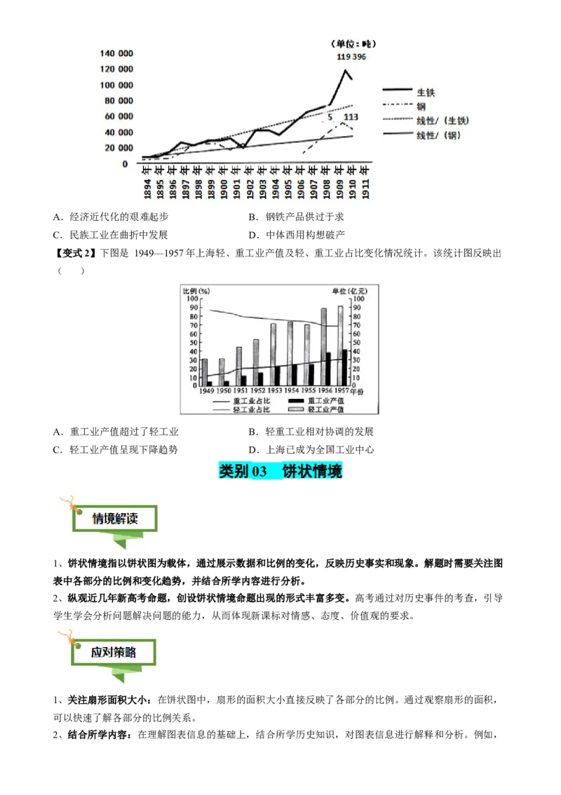 专题02图表情境类选择题（原卷版）_07高考历史_2025年新高考资料_二轮复习_2025年高考历史二轮热点题型归纳与变式演练（新高考通用）3396109