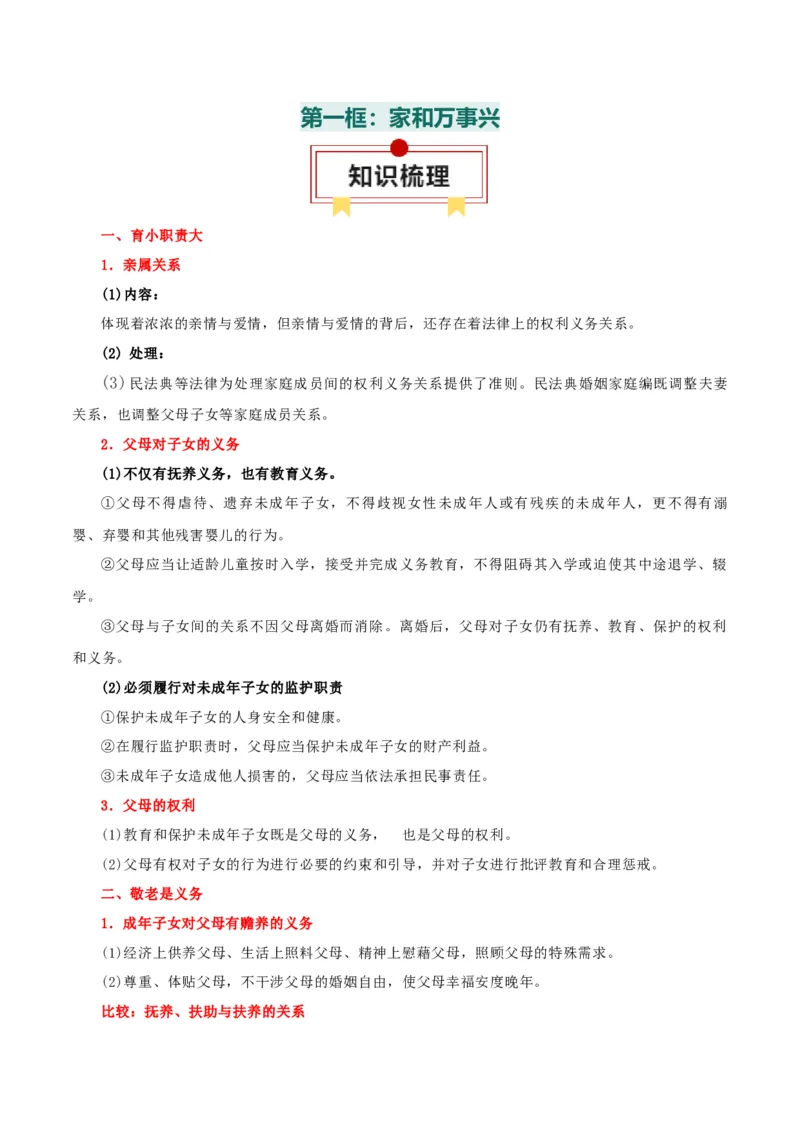 选择性必修二《法律与生活》知识清单-上好课2025年高考政治一轮复习知识清单+（新高考专用）_8.2025政治总复习_2025年新高考资料_一轮复习_2025年高考政治一轮复习知识清单